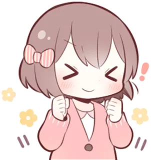 😆 аниме, девушка, мультфильм, счастливый, милый, взволнованный telegram sticker