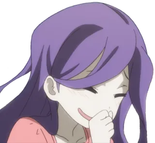 ❤️ anime, meisje, cartoon, glimlach, blij whatsapp sticker