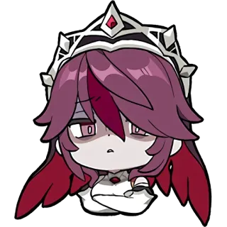😒 Rosaria Genshin Impact Rosaria, Genshin Impact, Anime, Spiel, Charakter, Chibi, Sticker whatsapp sticker