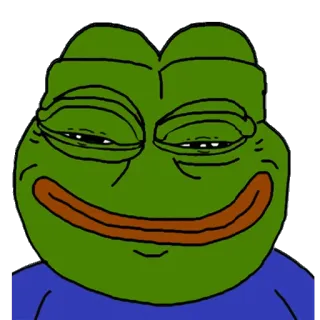 ☺️ Pepe the Frog Mème, Grenouille, Pepe, Mème Internet, Dessin animé telegram sticker
