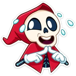 😅 Cartone animato, Morte, Tristo Mietitore, Emoji, Sticker, Scheletro, Cappuccetto rosso telegram sticker