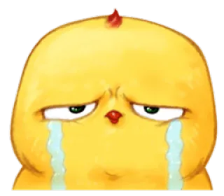 😭 traurig, weinend, emoji, küken, cartoon, gelb, emotional, verärgert telegram sticker