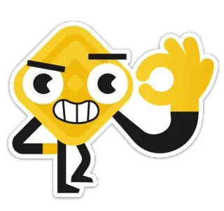 👌 character, cartoon, mascot, illustration, geometric telegram sticker