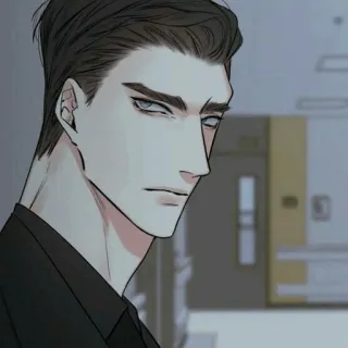 🧬 hombre, arte, ilustración, retrato, guapo, serio telegram sticker