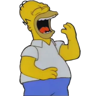 😀 Homer Simpson The Simpsons Homer Simpson, The Simpsons, cartoon, laughing, funny, character telegram sticker