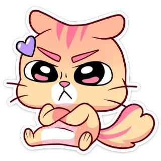😡 cat, kitten, angry, cartoon, sticker, cute telegram sticker