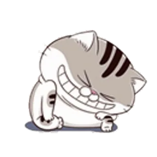 😆 Katze, Tier, Sticker, Cartoon, niedlich, Illustration telegram sticker