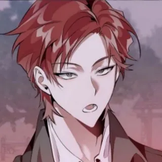 🥀 anime, manga, cartoon, male, portrait telegram sticker