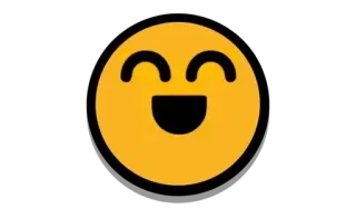 😄 emoji, cười, vui vẻ, màu vàng telegram sticker