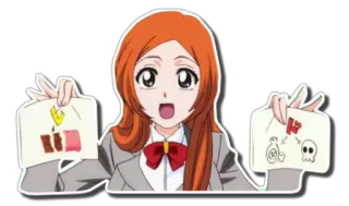 😃 Orihime Inoue Bleach anime, manga, character, orihime, inoue, bleach telegram sticker