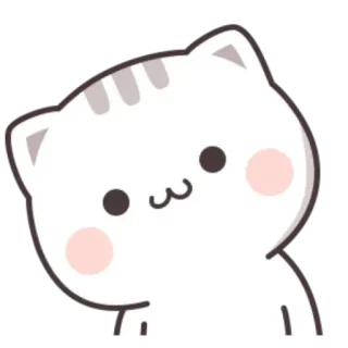😳 cat, cute, kawaii, animal, sticker, cartoon telegram sticker