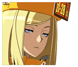 😒 Millia Rage Guilty Gear Anime, Videojuego, Personaje, Rubio, Presumido whatsapp sticker