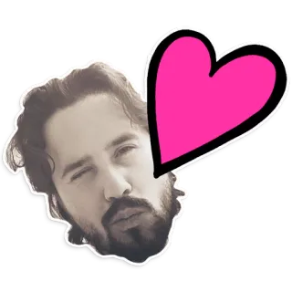 😘 man, kiss, heart, love, portrait, wink telegram sticker