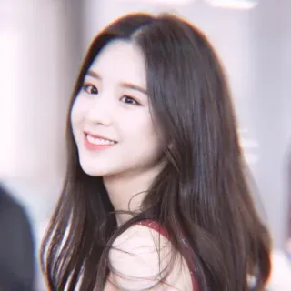 😁 fille, femme, portrait, sourire, asiatique telegram sticker