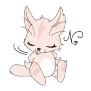 😔 No gato, lindo, animal, relajante, kawaii whatsapp sticker