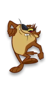 😟 Tasmanian Devil Looney Tunes cartoon, tasmanian devil, looney tunes, character, animation, brown telegram sticker