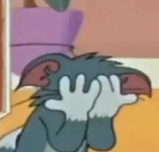 🧡 Tom Cat Phim hoạt hình, Nhân vật, Tom và Jerry, Sốc, Xấu hổ, Mèo telegram sticker