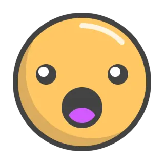 😮 Emoji, Émotion, Choc, Surprise, Visage, Expression telegram sticker