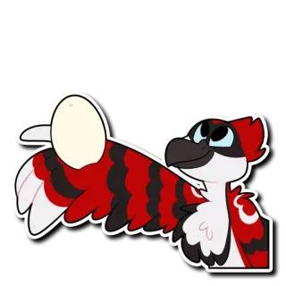 🥚 uccello, cartone animato, animale, adesivo telegram sticker