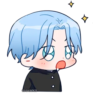 🤤 @HAWKS Chibi, Anime, Niedlich, Cartoon, Kawaii, Manga telegram sticker