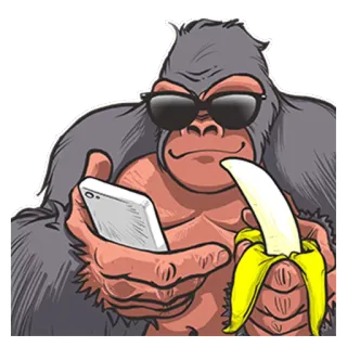 Mr. Gorilla :: @stickerhype whatsapp stickers