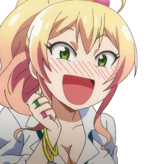 😃 Anime, Cartoon, Personnage, Joyeux, Sourire, Fille telegram sticker