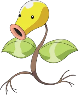 🔵 Bellsprout Pokemon pokemon, chetiflor, plante, dessin animé, monstre, jaune telegram sticker