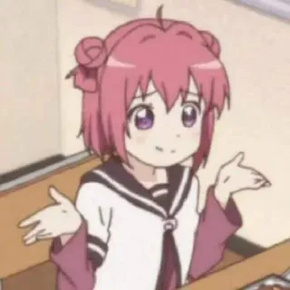 🤷‍♀ anime, girl, shrugging, confused, kawaii whatsapp sticker
