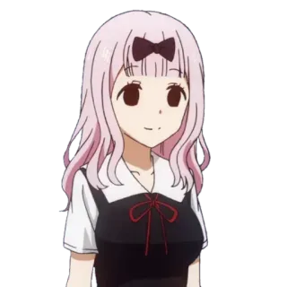 🙂 Chika Fujiwara Kaguya-sama: Love Is War Аниме, Чика Фудзивара, Кагуя-сама, Любовь это война, Мультфильм, Милый, Девушка telegram sticker