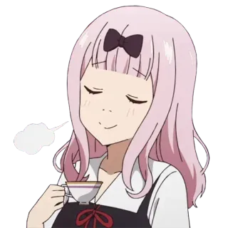 😘 Chika Fujiwara Kaguya-sama: Love Is War Аниме, Чика Фудзивара, Кагуя-сама, Любовь это война, Милый, Чай, Каваий telegram sticker