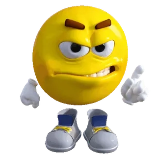 😬 emoji, jari tengah, menyinggung, kartun, gestur, kuning whatsapp sticker