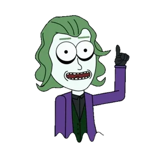 ☝️ The Joker Joker, DC Comics, Penjahat, Kartun, Menunjuk jari, Ofensif telegram sticker