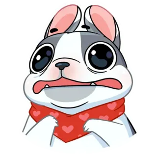 😬 Hund, Welpe, Cartoon, süß, Tier, Aufkleber telegram sticker