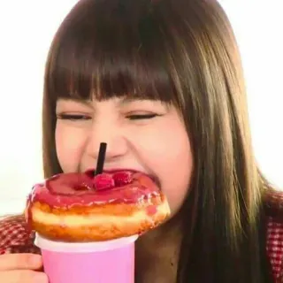 💖 donut, jedzenie, jedzenie, dziewczyna, deser, ciasto telegram sticker