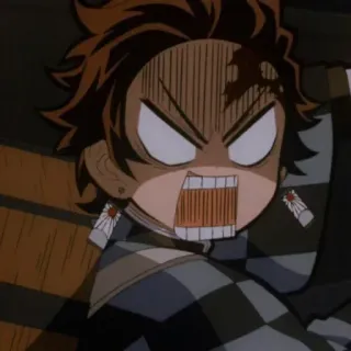 😡 Tanjiro Kamado Demon Slayer anime, demon slayer, tanjiro, angry, manga, character, cartoon whatsapp sticker