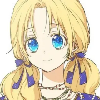 👑 Animé, Fille, Dessin animé, Portrait, Personnage telegram sticker