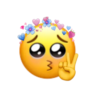 🥺 emoji, damai, bunga, imut telegram sticker