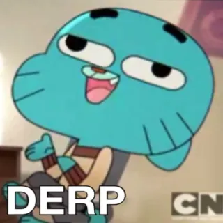 🙃 Gumball Watterson The Amazing World of Gumball DERP Cartoon, Animation, Comedy, Gumball, Watterson, Derp, Meme whatsapp sticker