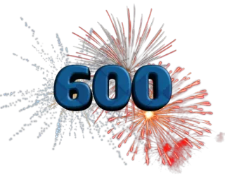 ❗ 600 fuegos artificiales, celebración, número telegram sticker