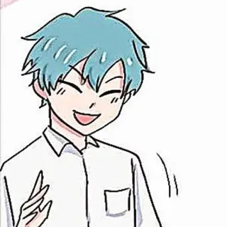 🎸 อนิเมะ, การ์ตูน, มีความสุข, ร่าเริง, ผู้ชาย, ตัวละคร telegram sticker