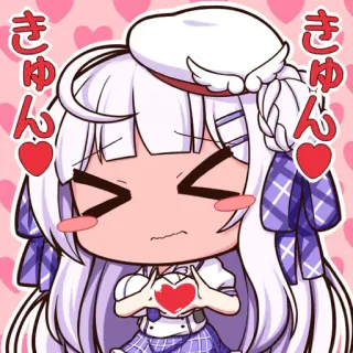 ❤️ きゅん Anime, Kawaii, Mignon, Coeur, Chibi whatsapp sticker
