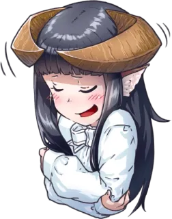 😄 anime, manga, character, horns, cute, elf telegram sticker