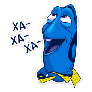 😅 Dory Finding Nemo XA-XA-XA- fish, dory, finding nemo, cartoon, animated, laughing, happy telegram sticker