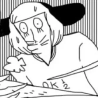 😖 OK 1/2 dessin animé, autocollant, drôle, personnage, animé, manga, ok whatsapp sticker