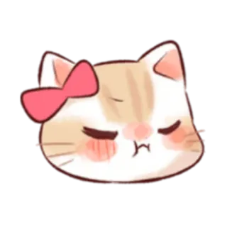 😤 кот, котенок, милый, животное, стикер, каваи whatsapp sticker