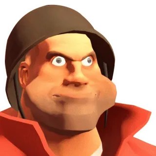 😦 Soldier Team Fortress 2 video game, team fortress 2, soldado, personagem, engraçado, meme telegram sticker