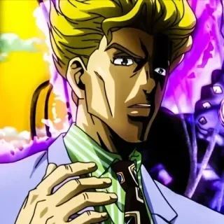 🐈 Yoshikage Kira JoJo's Bizarre Adventure อนิเมะ, มังงะ, ตัวร้าย, ผมบลอนด์, คิระ telegram sticker