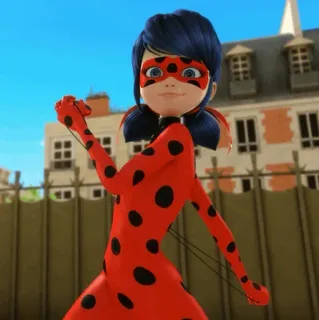 😟 Ladybug Miraculous: Tales of Ladybug & Cat Noir Ladybug, Miraculous Ladybug, superhero, anime, cartoon whatsapp sticker