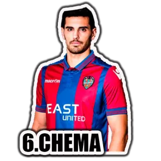 ⚽ 6. CHEMA futebol, futebol americano, atleta, jogador, Levante, esportes telegram sticker