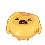 😫 絵文字, 表情, 可愛い, 黄色, 泣く, 悲しい, 漫画 telegram sticker